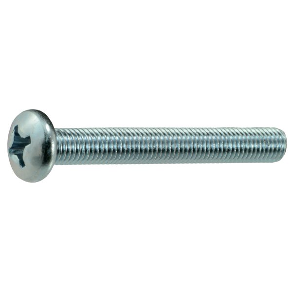 Midwest Fastener 1/4"-28 x 2 in Phillips Pan Machine Screw, Zinc Plated Steel, 15 PK 34606